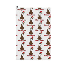 (Hormone Monster Santa Dck Merry Christmas - Big Mouth_5486) Golf Towel Funny Printed Cristmas Gift for Men Women Husband Dad Mom Birthday Golfers Fan