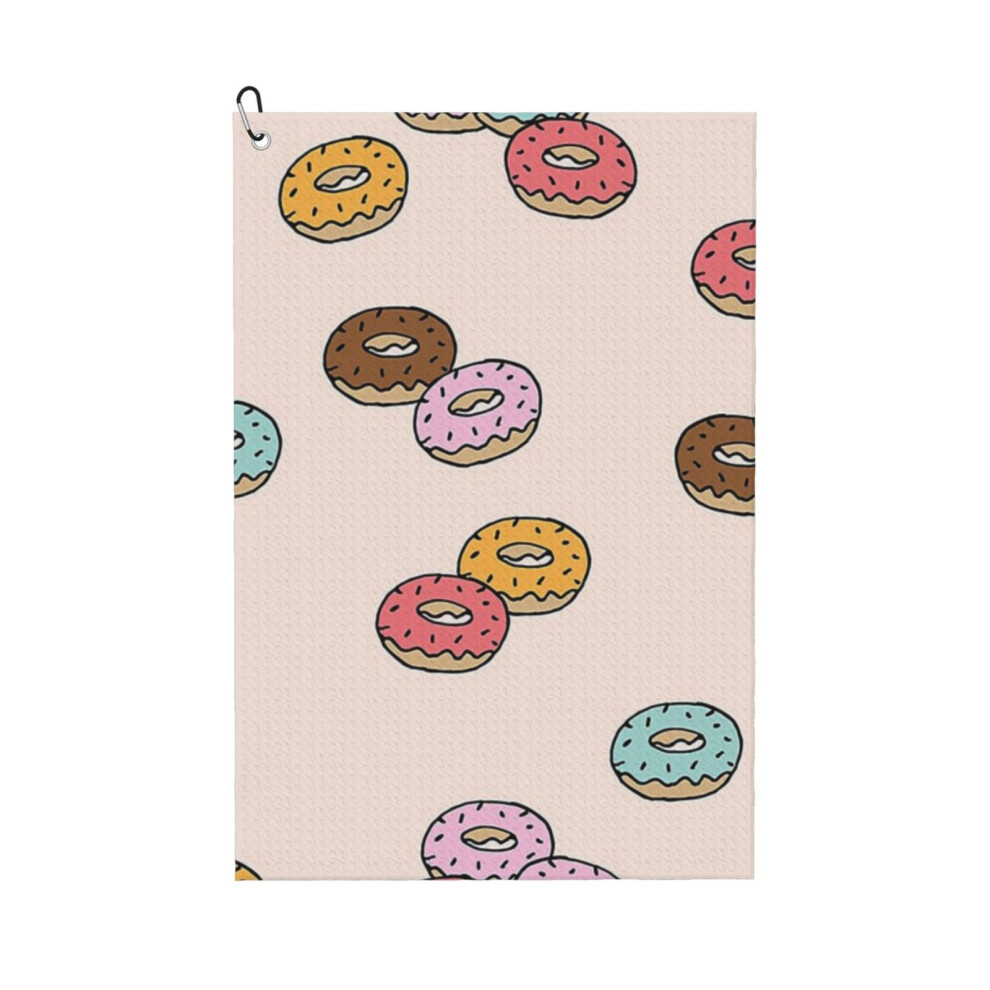 Whibos (Homer Donuts_10366) Golf Towel Funny Printed Cristmas Gift For Men Women Husband Dad Mom Birthday Golfers Fan