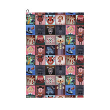 (Misfit Squares_5812) Golf Towel Funny Printed Cristmas Gift for Men Women Husband Dad Mom Birthday Golfers Fan