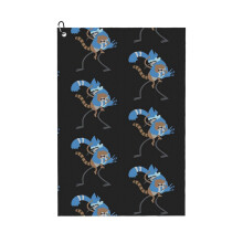 (Minimal Regular Show_7589) Golf Towel Funny Printed Cristmas Gift for Men Women Husband Dad Mom Birthday Golfers Fan
