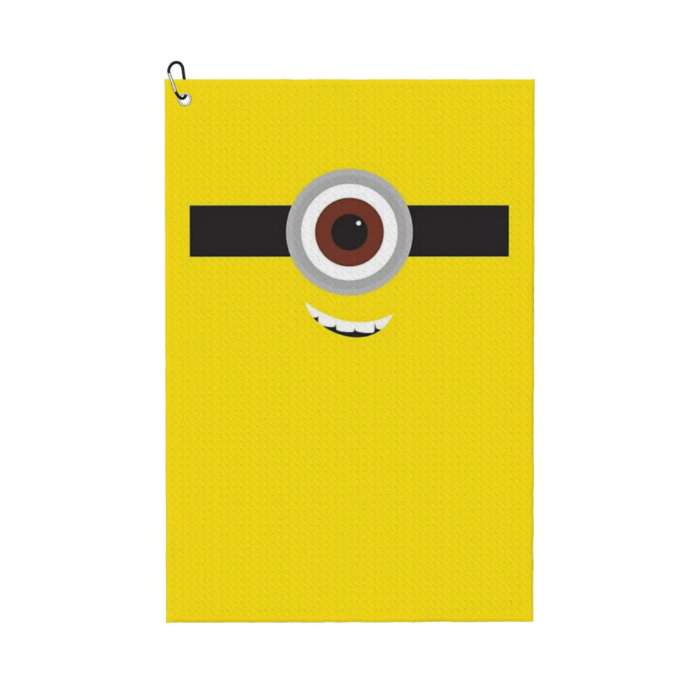 (Minion Eye _22021) Golf Towel Funny Printed Cristmas Gift For Men Women Husband Dad Mom Birthday Golfers Fan