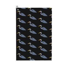 (Minimalist Blue Heron_8622) Golf Towel Funny Printed Cristmas Gift for Men Women Husband Dad Mom Birthday Golfers Fan