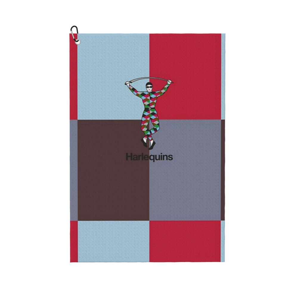 (Harlequins Rugby_5420) Golf Towel Funny Printed Cristmas Gift for Men Women Husband Dad Mom Birthday Golfers Fan