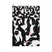 (Meanwhile Penguins II_22178) Golf Towel Funny Printed Cristmas Gift for Men Women Husband Dad Mom Birthday Golfers Fan