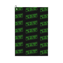 (May The Force Be With You (Green Version)_9144) Golf Towel Funny Printed Cristmas Gift for Men Women Husband Dad Mom Birthday Golfers Fan