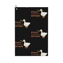 (Knife Goose - Peace Was Never An Option_8251) Golf Towel Funny Printed Cristmas Gift for Men Women Husband Dad Mom Birthday Golfers Fan