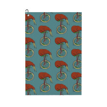 (Kiwi Riding A Unicycle_8437) Golf Towel Funny Printed Cristmas Gift for Men Women Husband Dad Mom Birthday Golfers Fan