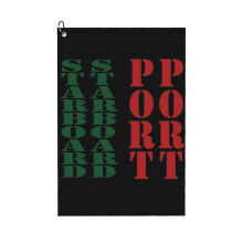 (Know Your Port From Your Starboard_4384) Golf Towel Funny Printed Cristmas Gift for Men Women Husband Dad Mom Birthday Golfers Fan