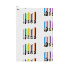 (Lightsabers_23121) Golf Towel Funny Printed Cristmas Gift for Men Women Husband Dad Mom Birthday Golfers Fan