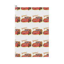 (Lightning McQueen (Kawaii Kachow)_11261) Golf Towel Funny Printed Cristmas Gift for Men Women Husband Dad Mom Birthday Golfers Fan