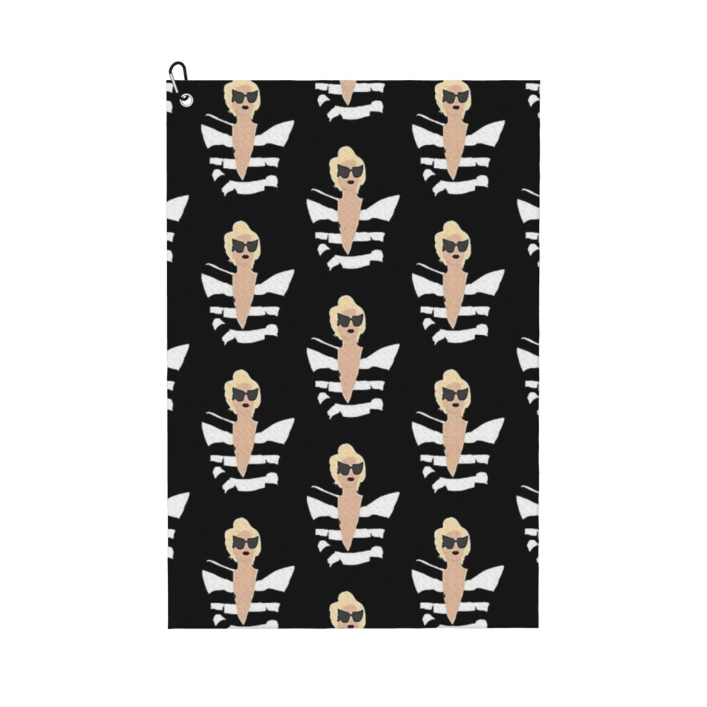 Whibos (Lady Gaga Telephone_4238) Golf Towel Funny Printed Cristmas Gift For Men Women Husband Dad Mom Birthday Golfers Fan