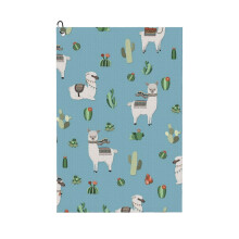 (Lama And Cactus Pattern_8114) Golf Towel Funny Printed Cristmas Gift for Men Women Husband Dad Mom Birthday Golfers Fan