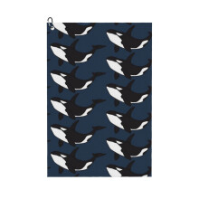 (Orca _11914) Golf Towel Funny Printed Cristmas Gift for Men Women Husband Dad Mom Birthday Golfers Fan