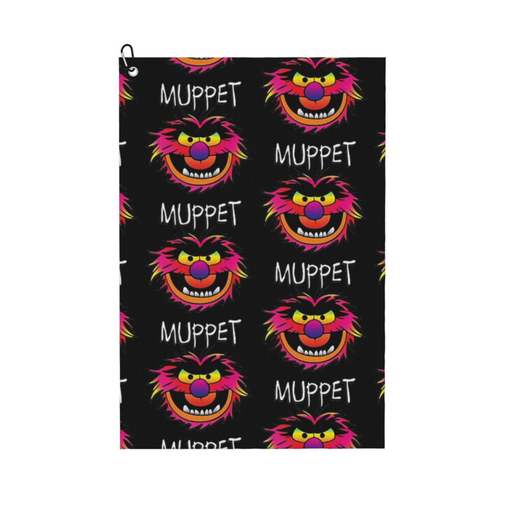 (Muppet Animal Face _6780) Golf Towel Funny Printed Cristmas Gift for Men Women Husband Dad Mom Birthday Golfers Fan