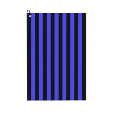 (Neon Blue And Black Vertical Stripes_5836) Golf Towel Funny Printed Cristmas Gift for Men Women Husband Dad Mom Birthday Golfers Fan