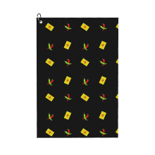 (New Mexico Flag And Chile _7784) Golf Towel Funny Printed Cristmas Gift for Men Women Husband Dad Mom Birthday Golfers Fan