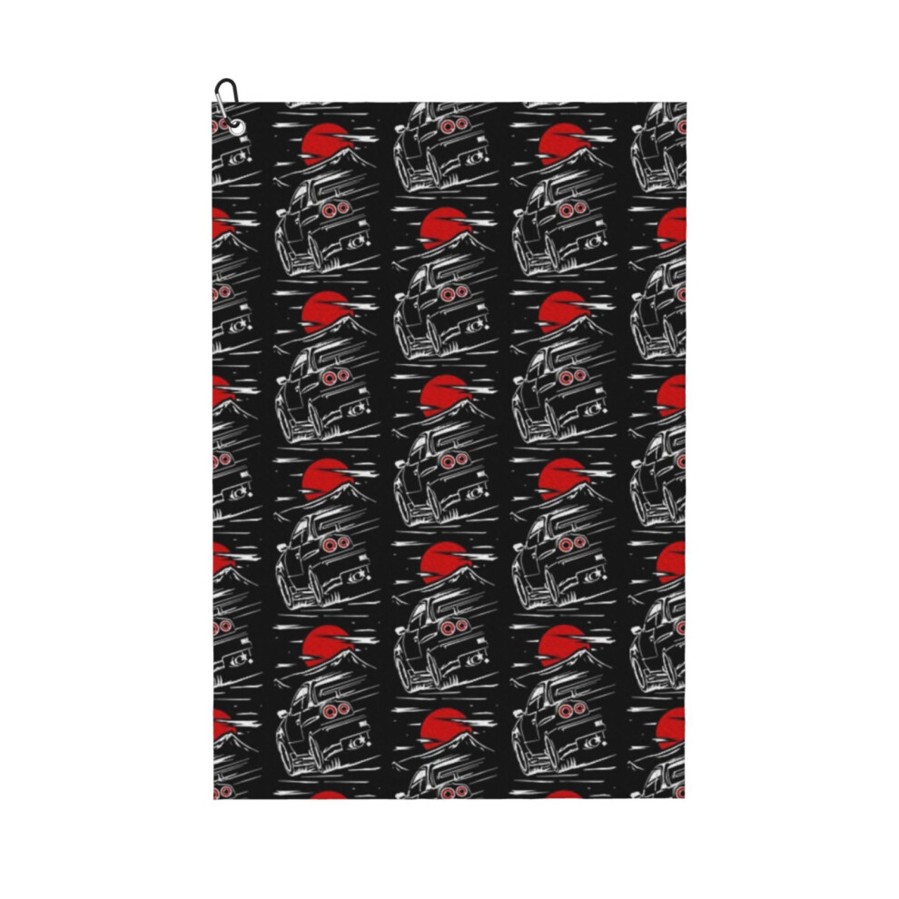 (Nissan Skyline GTR 34 Haruna_12506) Golf Towel Funny Printed Cristmas Gift for Men Women Husband Dad Mom Birthday Golfers Fan