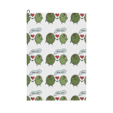 (Olive You! _5619) Golf Towel Funny Printed Cristmas Gift for Men Women Husband Dad Mom Birthday Golfers Fan