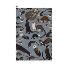(Old World Otters_11364) Golf Towel Funny Printed Cristmas Gift for Men Women Husband Dad Mom Birthday Golfers Fan