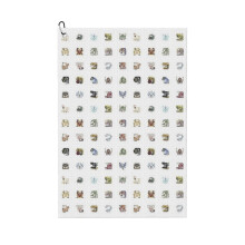 (Monster Hunter World Tiled Icons_6595) Golf Towel Funny Printed Cristmas Gift for Men Women Husband Dad Mom Birthday Golfers Fan
