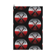 (Red Black Hammer Pink Floyd - The Wall _7714) Golf Towel Funny Printed Cristmas Gift for Men Women Husband Dad Mom Birthday Golfers Fan