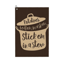 (Potatoes_10312) Golf Towel Funny Printed Cristmas Gift for Men Women Husband Dad Mom Birthday Golfers Fan