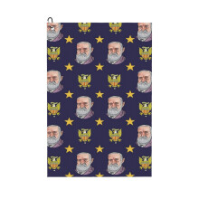 (President Benjamin Harrison_5579) Golf Towel Funny Printed Cristmas Gift for Men Women Husband Dad Mom Birthday Golfers Fan