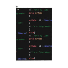 (Programmer Designs_4691) Golf Towel Funny Printed Cristmas Gift for Men Women Husband Dad Mom Birthday Golfers Fan