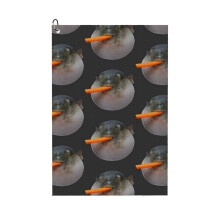 (Pufferfish Eating Carrot Meme_14548) Golf Towel Funny Printed Cristmas Gift for Men Women Husband Dad Mom Birthday Golfers Fan