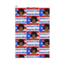 (Puerto Rico Boriqua 4 Life_14169) Golf Towel Funny Printed Cristmas Gift for Men Women Husband Dad Mom Birthday Golfers Fan