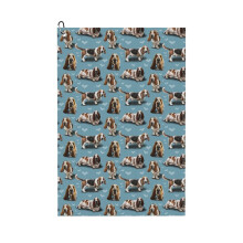 (The Basset Hound_5679) Golf Towel Funny Printed Cristmas Gift for Men Women Husband Dad Mom Birthday Golfers Fan
