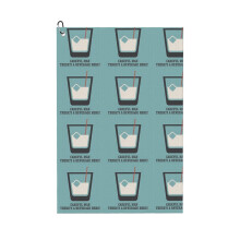 (The Big Lebowski - White Russian - Careful Man, There's A Beverage Here!_4651) Golf Towel Funny Printed Cristmas Gift for Men Women Husband Dad Mom Birthday Golfers Fan