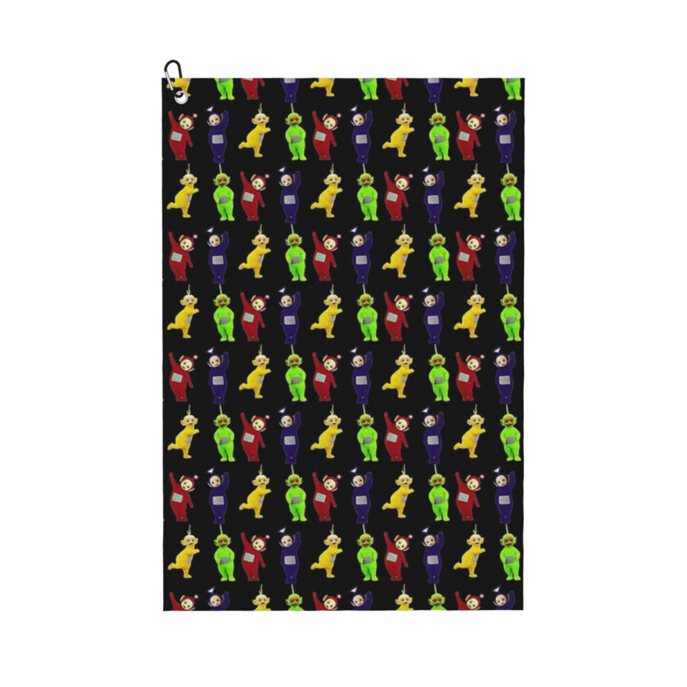 (Teletubbies Pack_10714) Golf Towel Funny Printed Cristmas Gift for Men Women Husband Dad Mom Birthday Golfers Fan