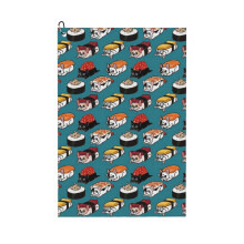 (Sushi Frenchie_22395) Golf Towel Funny Printed Cristmas Gift for Men Women Husband Dad Mom Birthday Golfers Fan