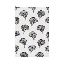 (Polka Brains_12437) Golf Towel Funny Printed Cristmas Gift for Men Women Husband Dad Mom Birthday Golfers Fan