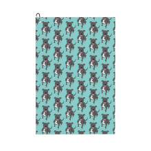 (Smiling Pitbull_14383) Golf Towel Funny Printed Cristmas Gift for Men Women Husband Dad Mom Birthday Golfers Fan