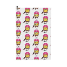 (Spongebob Drinking Pink Whitney_3006) Golf Towel Funny Printed Cristmas Gift for Men Women Husband Dad Mom Birthday Golfers Fan