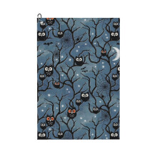 (Spooky Woods Owls_5156) Golf Towel Funny Printed Cristmas Gift for Men Women Husband Dad Mom Birthday Golfers Fan