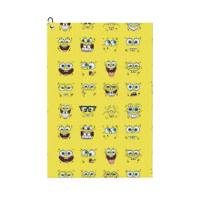 (Spongebob_23090) Golf Towel Funny Printed Cristmas Gift for Men Women Husband Dad Mom Birthday Golfers Fan