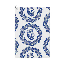 (Spruce Wreath With Bembel Tendril Swing_7839) Golf Towel Funny Printed Cristmas Gift for Men Women Husband Dad Mom Birthday Golfers Fan