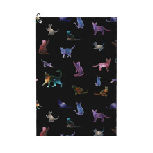 (Space Cats Print_11825) Golf Towel Funny Printed Cristmas Gift for Men Women Husband Dad Mom Birthday Golfers Fan