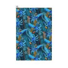 (Sparking Firefly Squid _8310) Golf Towel Funny Printed Cristmas Gift for Men Women Husband Dad Mom Birthday Golfers Fan