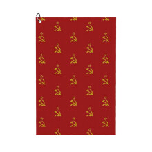 (Soviet Flag Hammer And Sickle_6126) Golf Towel Funny Printed Cristmas Gift for Men Women Husband Dad Mom Birthday Golfers Fan