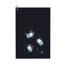 (Space Bunnies_10952) Golf Towel Funny Printed Cristmas Gift for Men Women Husband Dad Mom Birthday Golfers Fan