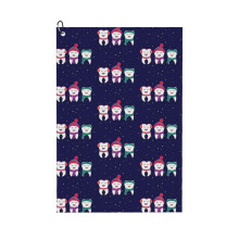 (Winter Teeth_13446) Golf Towel Funny Printed Cristmas Gift for Men Women Husband Dad Mom Birthday Golfers Fan