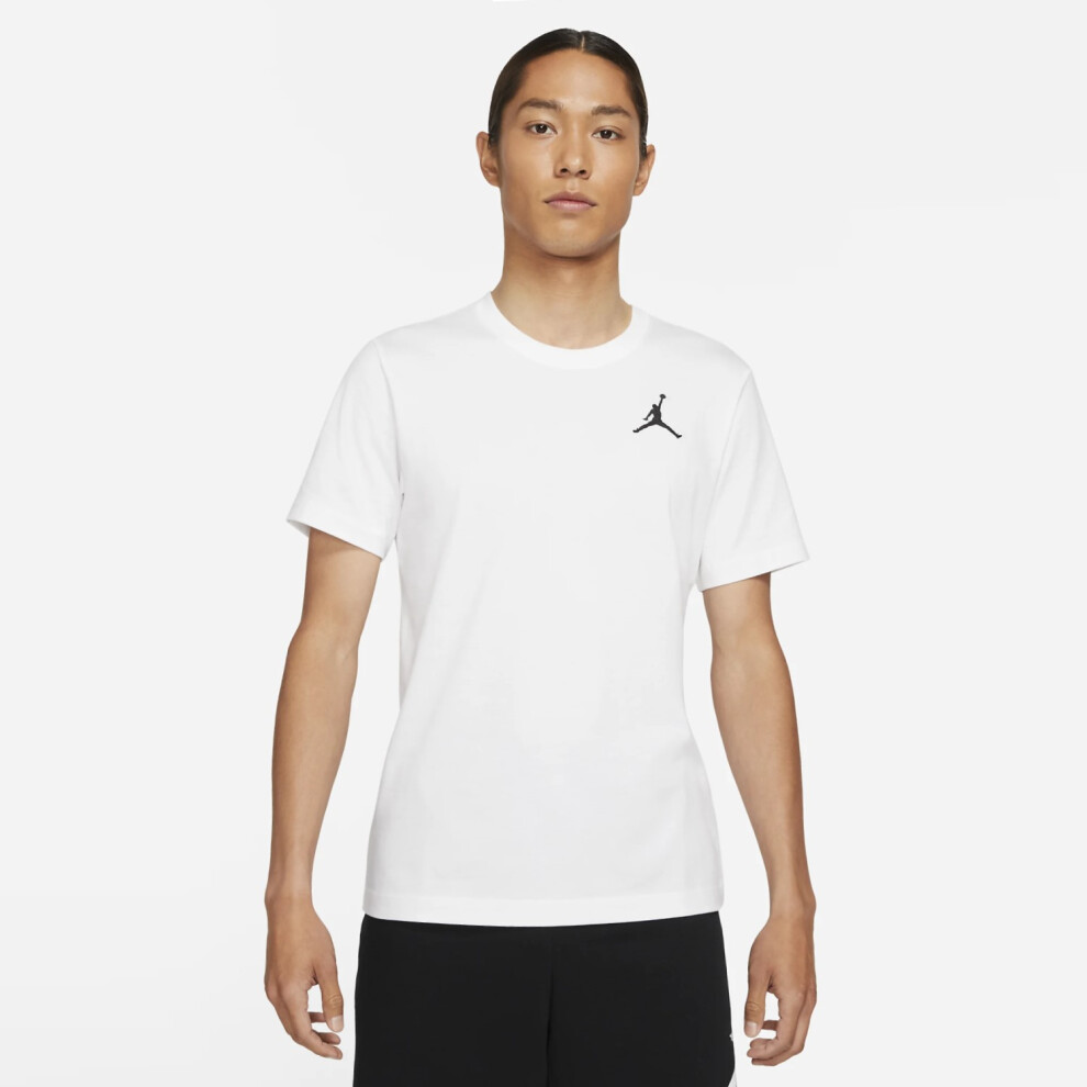 (White, M) Nike Jordan Jumpman Embroidered Mens T Shirt