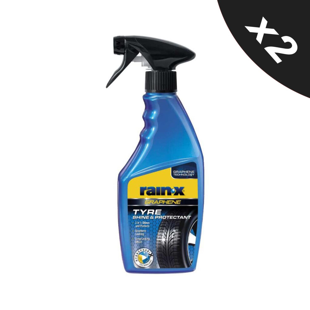 Rain-X Tyre Shine&Protect Instant Tyre Dressing Long Lasting Wet Look 2X500ml 5056820501277