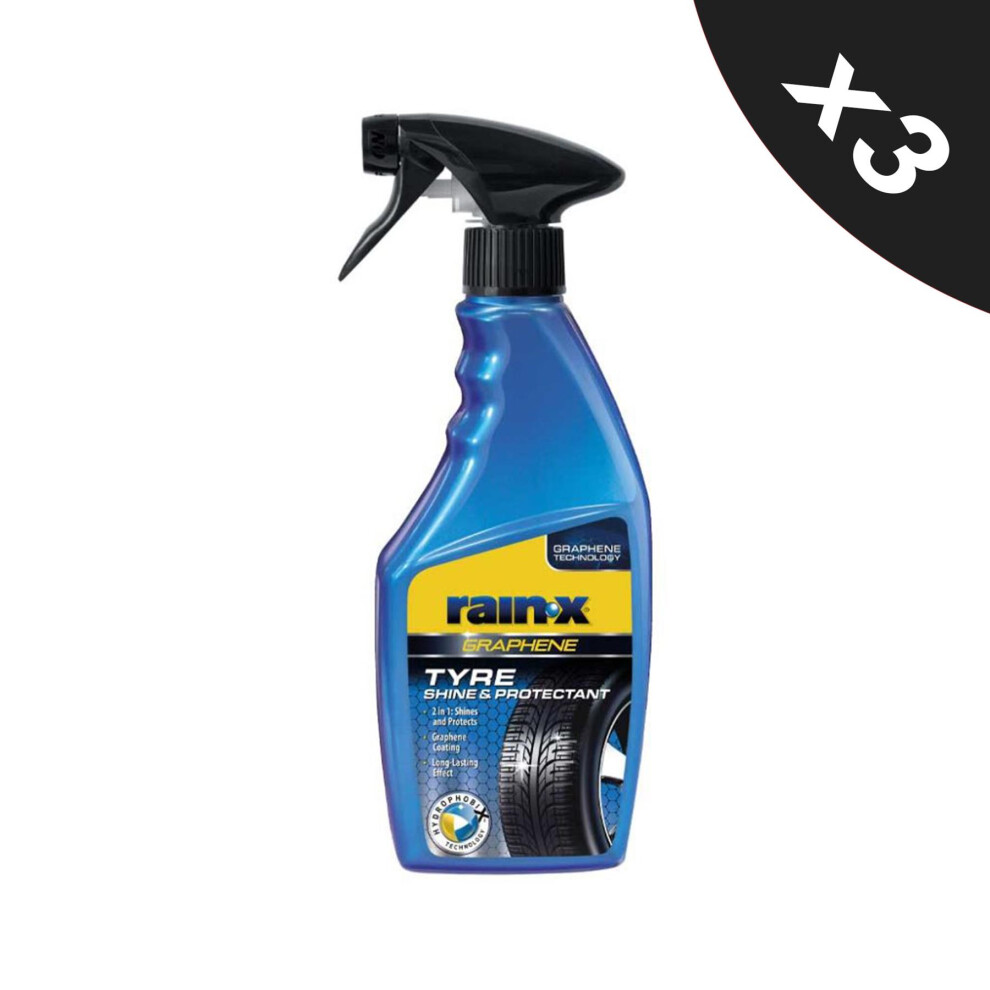 Rain-X Tyre Shine&Protect Instant Tyre Dressing Long Lasting Wet Look 3X500ml 5056820501284