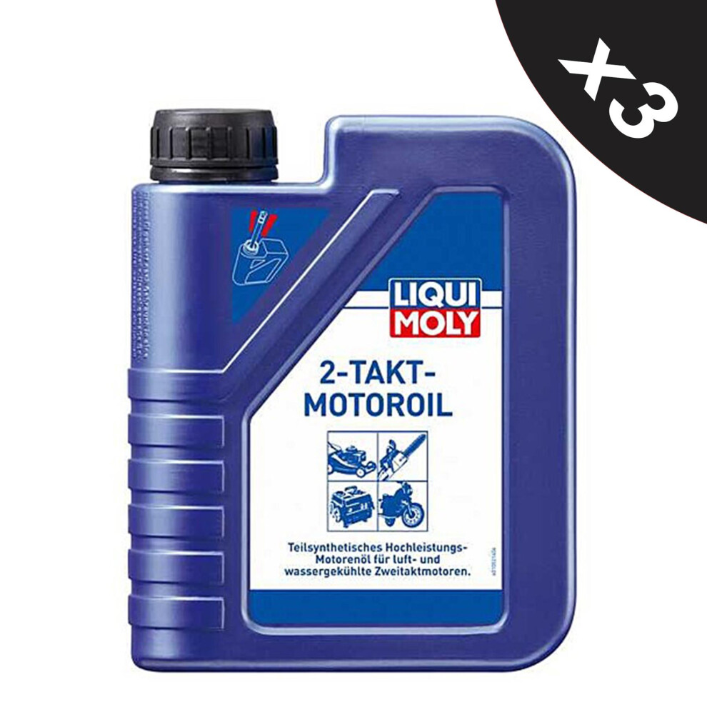 LIQUI MOLY 2 Stroke Semi Synthetic Engine Oil 3x1L