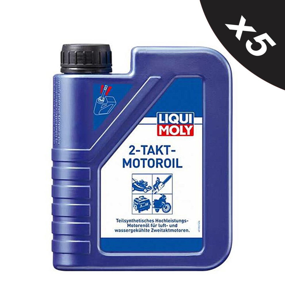 LIQUI MOLY 2 Stroke Semi Synthetic Engine Oil 5x1L